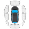KMF 8pcs Full Window Sun Shades Custom Fit for Kia