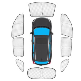 KMF 8pcs Full Window Sun Shades Custom Fit for Kia Sorento 2016-2020 Accessories, Sun Visor Privacy Car Window Covers Sunshade for Windshield Side Rear, UV Block and Blackout for Car Camping/Outdoor