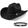 100% Wool Western Cowboy Hat for Men Women Classic Fedora