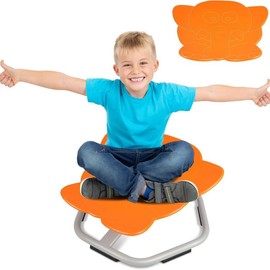 sensory spin chair for adults,Indoor Balancing Chair Kids Swivel Chair Sensory Toy ADHD Anxiety Tools,Body Coordination Balance Training:_Elephant Swivel Chair/Yellow