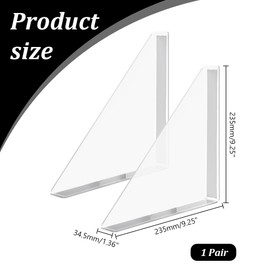 AHANDMAKER 2Pcs Shower Splash Guards, Triangle Acrylic Baffles Waterproof Self-Adhesive Shower Corner Guards Bath Tub Splash Guards to Keep Water in Shower, Used for Bathtubs, Washbasins and Sinks