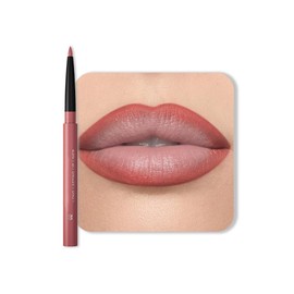 QIDSTERS Gel Lip Liner Pencil for Women, Nude Peach Matte Long Lasting Lip Liner Lipstick 24 Hour, High Pigmented Lips Makeup Retractable Liners Waterproof Smudge Proof, Vegan & Cruelty-Free 02