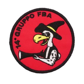 2 Stück Italien Militär Stickerei Patch Abzeichen mit Haken und Loop Backing