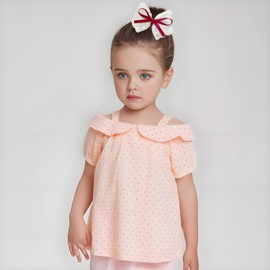 LMYMHMLM 2pcs Lace Hair Bows for Girls, White Lace with Burgundy Hair Ribbons, Alligator Bow Hair Clips, Handmade Hair Accessories for Girls