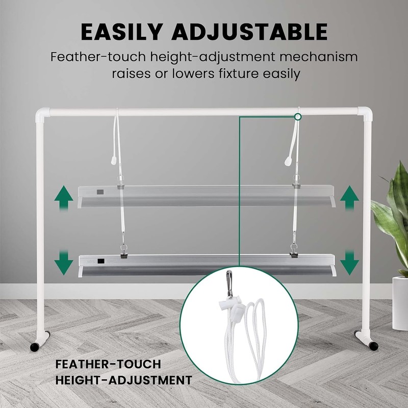 iPower LED Grow Light Stand Natural White Full Spectrum for