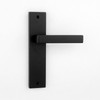 Decoranddecor Lumina Matt Black Internal Lever Door Handle Set with