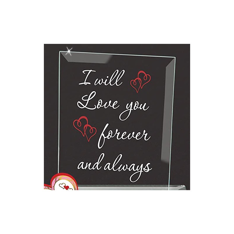 Glass Baron Handcrafted Red Rose I Love You Figurine Accented