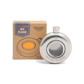 Gentlemen's Hardware Drink Flasks Gift Boxed Stainless Steel Hip Flask, 135 ML, One for The Road