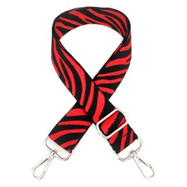 Bag Straps for Changing, Red Texture, Adjustable Shoulder Strap for Bags, Bag Strap, Wide Shoulder Strap with Carabiner, Silver, 3.8 cm, Shoulder Strap for Carrying Strap, Bags for Women, Bags, DIY,