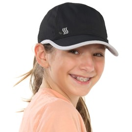 SAAKA Lightweight, Performance Hat for Kids and Youth. Premium Packaging. Quick Drying, Protects from The Sun. (Black)