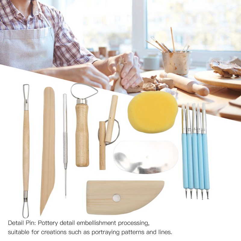 14 Pcs Clay Tools Portable Multipurpose DIY Crafts Pottery Shaping