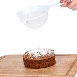 KitchenCraft KCSTRPL120 Plastic Sieve with Heat Resistant Nylon Mesh, Small (12cm), White