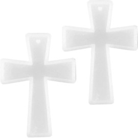 Molde de Silicona Forma de Cruz para Manualidades Diy, 2 Piezas Flexibles sin Olor, Molde para Fundición de Resina Epoxi, Kit para Hacer Llaveros Decorativos en Casa