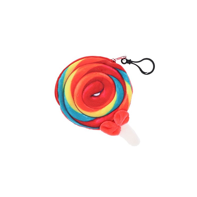 Plush Lollipop Coin Purse Backpack Charm - Colorful
