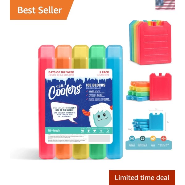 Unbranded Cool Coolers by Fit + Fresh: 5-Pack Rainbow Ice