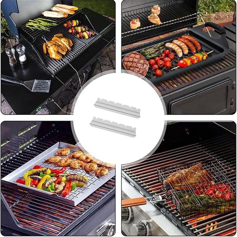 1 Pair Kabob Rack for Kebab Skewers,Grill Stick Rack Stainless