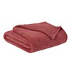 Brooklyn Loom Marshmallow Sherpa Bed Blanket, Full/Queen, Dusty Rose