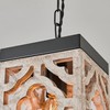Tarentlight Rustic Wood Hanging Light Plug in, Adjustable Chain Boho