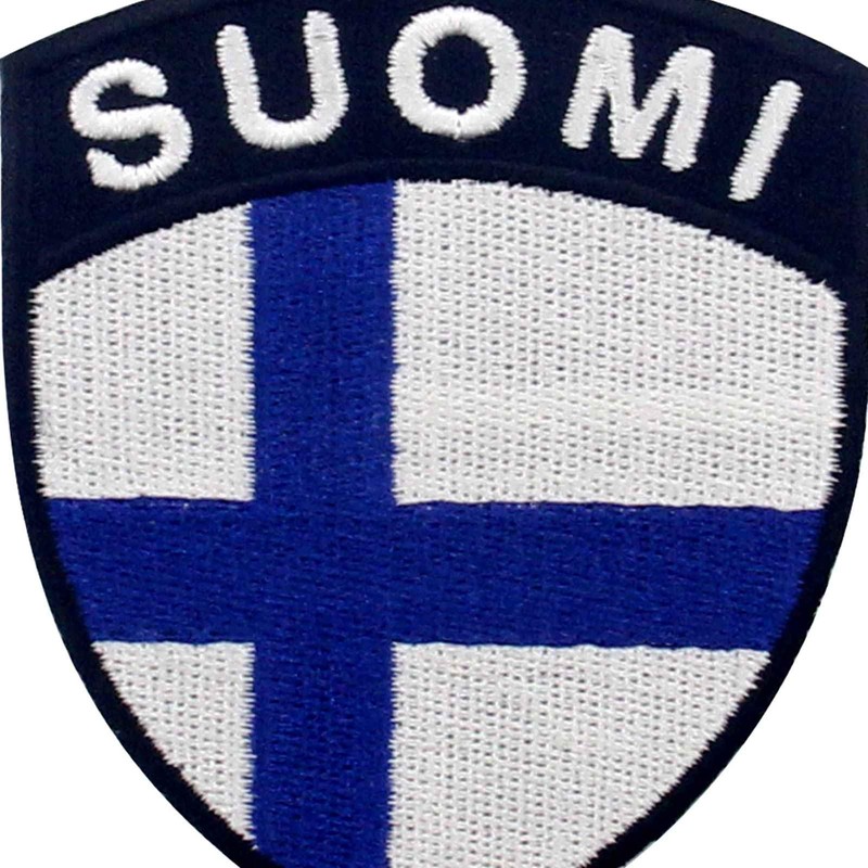 Finnish Shield Flag Embroidered Iron-On / Sew On Patch
