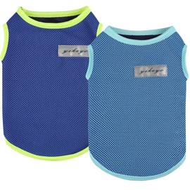 2 Pack Dog Shirts for Small Dogs Girl Boy Sun Protection Quick Dry Vest Summer Dog Clothes Soft Breathable Lightweight Tank Top Cooling Tee Tshirts Cats Sleeveless Outfit