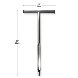 Topnix - Soil Sampler Probe 21" for Garden, Lawn and Golf Courses Care Maintenance - Stainless Steel with T-Style Handle Soil Test Tool - Complete with 2 PVC Clear Tubes for Soil Samples