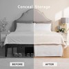 MIYE Pleated Waffle Weave Bed Skirt, Tailored Dust Ruffle 16