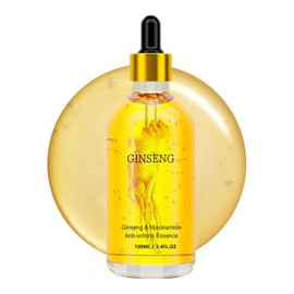 Ginseng Facial Serum, Ginseng Essence for Face Hydrating Deep Moisturizer to Smooth Skin for Women （3.4Floz/Pcs） (1Pcs)