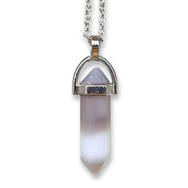 TENET - Beautiful pointed pendant made of real natural stone (SMOKE QUARTZ)