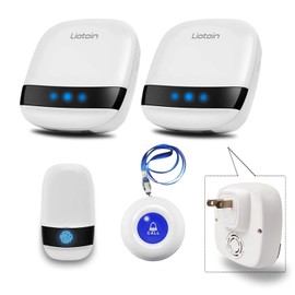 LIOTOIN Caregiver Pager Wireless Alert System - 2 Call Buttons, 2 Receivers, 600+ft Range, Nurse/Patient Alert