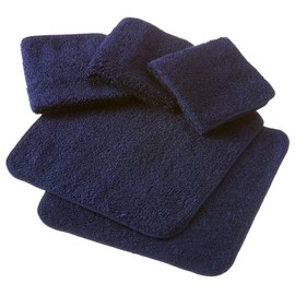 Hotel Handkerchief, Set of 5, Handkerchief Towel, Made in Japan, Senshu Towel (Approx. 7.9 x 7.9 inches (20 x 20 cm), Navy