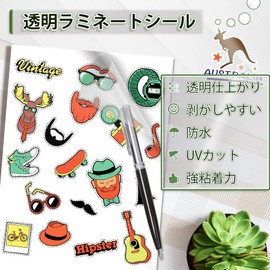 A-SUB A4 Transparent Laminating Stickers, 10 Sheets, Cover Film Seal, Protective Seal, Strong Adhesion, Hand Paste Clear, Transparent, Waterproof, UV Protection