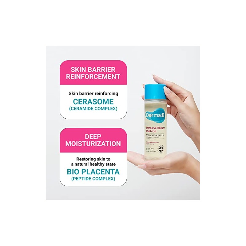 Derma B- Aceite multiusos hidratante y no pegajoso de barrera