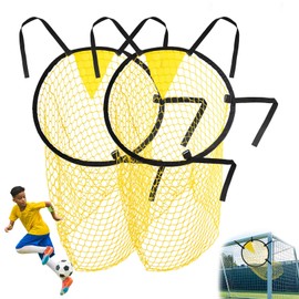 Football Goal Target Net 45 cm, Pack of 2 Football Target, Foldable Football Net, Football Top, Football Goal Training Goals, for Football Goal, Easy Assembly, Goal Zones, Focus Football Target Net