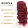 AISI HAIR Red Wig for Women Medium Length Wave Curly