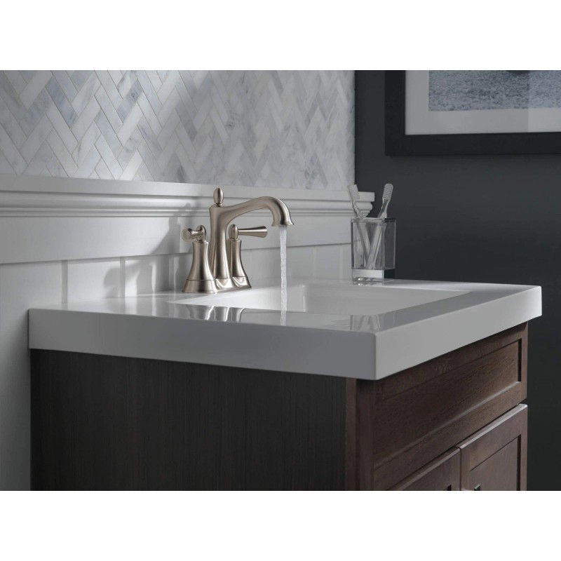 SOSOFRANK Delta 25774LF-SP 4" Centerset 2-Handle Bathroom Faucet - Brushed