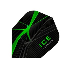 Harrows Ice Recut | 100 Micron Dart Flights, 1 Set of 3 Flights, Standard No. 6, Green