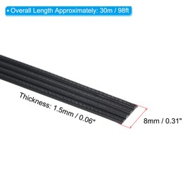 PATIKIL Wicker Repair Kit, 30m/98ft PE Rattan Replacement Repair DIY Set for Wicker Fixing Furniture Patio Furniture Repair, Black