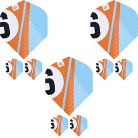 Target Darts Chicane Design 3 x Sets by Pro. Ultra Orange No.2 Dart Flights - Total of 9