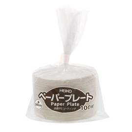 HEIKO 004501020 Paper Plates, 3.9 inches (10 cm), White, Pack of 100