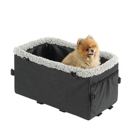 Preshwous Dog Booster Seat, Dog Car Seat for Small Dogs with Adjustable Straps, Foldable&Washable Car Seats for Dogs with Pocket