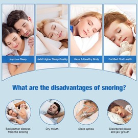 Snoring Stopper Anti Snoring Splint Snoring Stopper Effective Against Snoring Against Teeth Grinding Multipurpose for Men Women (Ice Blue)