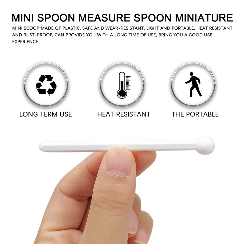 BLMHTWO Pack of 50 Micro Dosing Spoons, Measuring Spoons, Gram,