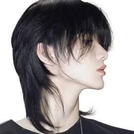 Wolf Cut Wig, Short Layer, Short Hair, Fluffy, Fashionable, Men's, Harajuku, Boyish Feel, COS, Natural, Small Face, Heat Resistant, Full Wig, School Festivals, Photography, Daily Use