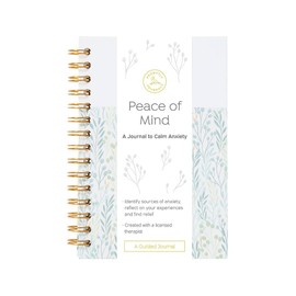 Promptly Journals, Peace of Mind: A Journal to Calm Anxiety (Eucalyptus Green, Linen/Leatherette) | Anxiety Relief | Mental Health Journal | Anxiety Self-Help Journal | Anxiety Coping Journal