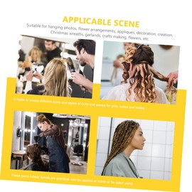 Operitacx Elastic Rubber Bands for Hair Heat Resistant Perm Bands Styling Rubber Rings for Wavy Hair