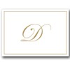 Gold Embossed Initial Note Cards Letter D Boxed Set of