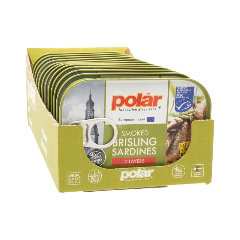 MW Polar Brisling Sardines, Smoked in Olive Oil, 3.52 Ounce