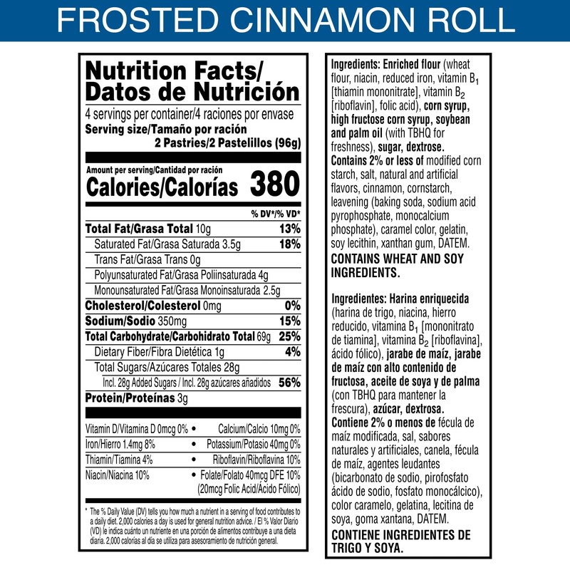 Pop-Tarts Toaster Pastries, Breakfast Foods, Kids Snacks, Frosted Cinnamon Roll