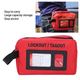 Lockout Tagout Bag, Large Capacity Lockout Tags Carrying Bag Circuit Breaker Lock Storage Bag, Electrical Lockout Tagout Pocket Bag, Lockout Bag for Lockout Tagout Device