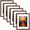 SESEAT 11x14 Picture Frames Rustic Brown Display Pictures 8x10 With